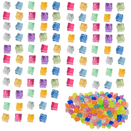 94+300 Stück gefälschte Acrylwürfel und Plastikjuwelen Edelsteine, Leuchtend Gefälschte Diamanten Kristalle Quadratisch Crushed Ice für Tisch Scatters Dekoration Hochzeits-Display Vase Füllungen von BOSOIRSOU