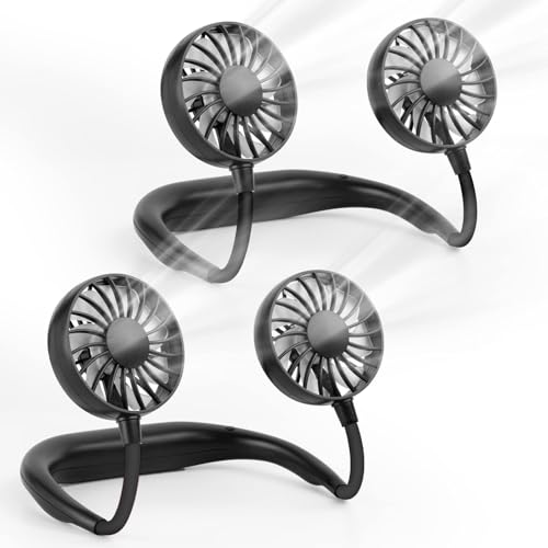 Nackenventilator Hals Ventilator Neck Fan: Tragbarer Halsventilator Leise Portable Halsventilatoren Akku Ventilator USB Mini Ventilator - 3 Geschwindigkeiten für Outdoor Sport, Reisen - Sommer Gadgets von BOSONER