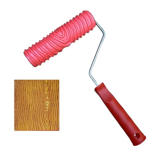 Embossing Texture Patterned Paint Roller for Wall Decoration, DIY Paint Art Tool for Wall Decoration, 7'' Pattern Paint Roller for Wall, Graining Painting Tool with Handle (A) von BOSONS
