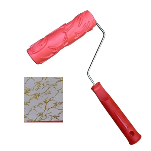 Embossing Texture Patterned Paint Roller for Wall Decoration, DIY Paint Art Tool for Wall Decoration, 7'' Pattern Paint Roller for Wall, Graining Painting Tool with Handle (B) von BOSONS
