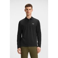 BOSS GREEN Langarm-Poloshirt "Plisy", mit Streifen am Kragen von BOSS Green