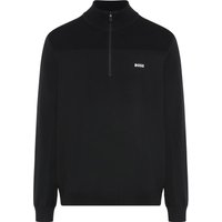 BOSS GREEN Strickpullover Stehkragen mit Reißverschluss, Regular Fit von BOSS Green