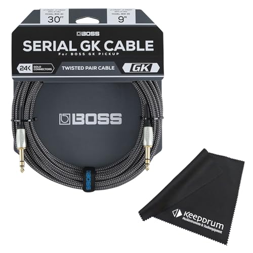 BOSS BGK-30 Serial GK-Kabel für Synthesizer-Effektgerät 9m + keepdrum Mikrofasertuch von BOSS