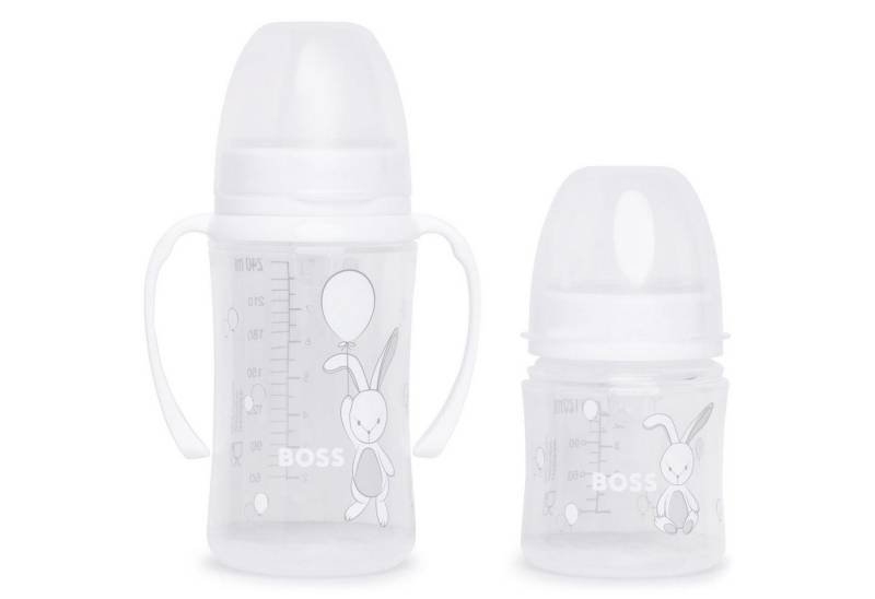 Boss Kidswear Babyflasche Boss Kidswear Baby Flaschen Set weiß mit Logo und Hasenillustration von Boss Kidswear