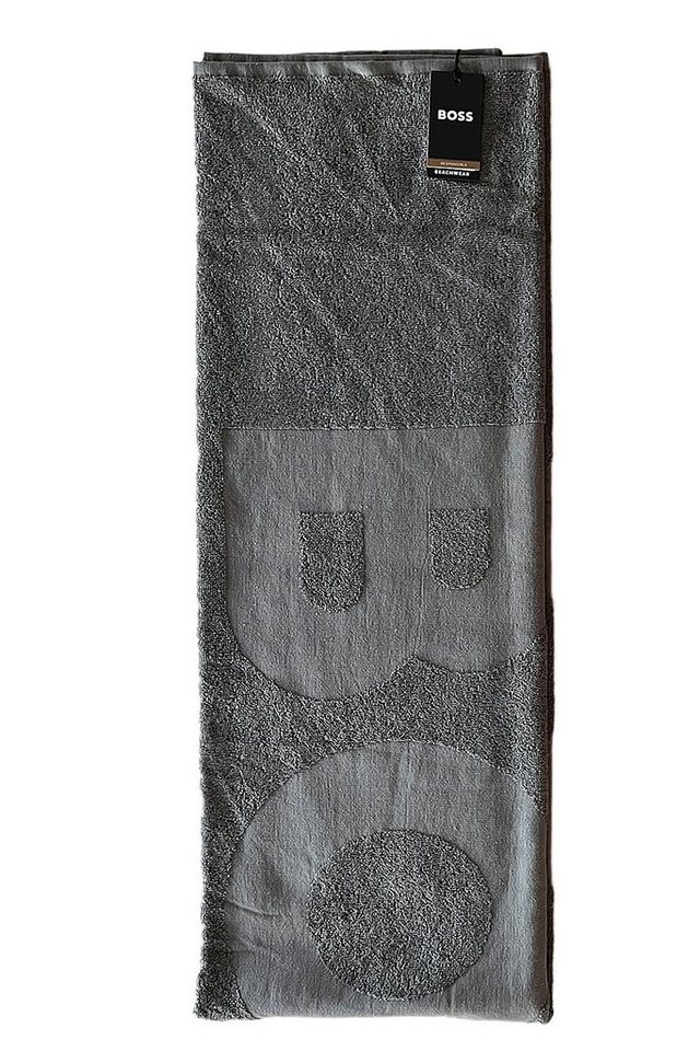 BOSS Badetuch Beach Towel Solid, Baumwolle (1-St), Saunatuch 80x160 cm Beachwear Responsible Product von BOSS