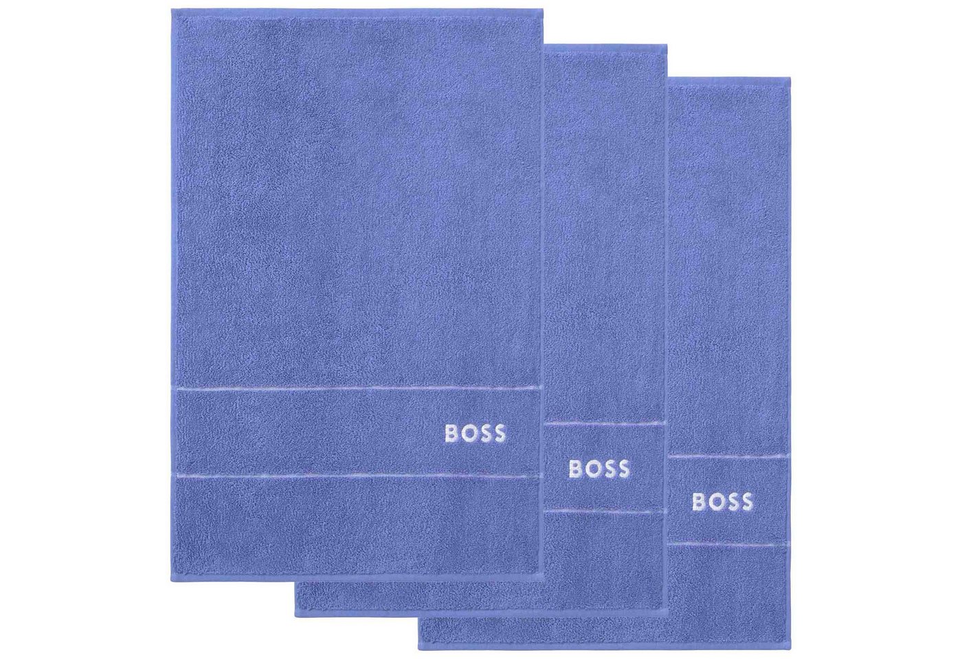 BOSS Gästehandtücher Gästetuch, 3er Pack - PLAIN, Handtuch, Frottier, Frottier (3-St) von BOSS