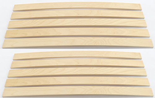 JUSNOVA 10er Paket Federholzleisten Latten | Sofa Futon Bett (Stärke/Höhe 8mm | Breite 55mm | Länge 905mm) von JUSNOVA