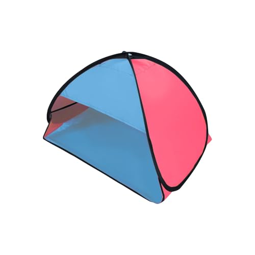 BOSSETY 2-in-1 Mini Kopfzelt, Verstecktes Haustierzelt, 70×50×45cm Anti-UV Strandzelt Pop-Up Sonnenschutz, Kann für den Outdoor Strand, zum Sonnenbaden, Camping, Schlafen im Haus (Hellblau) von BOSSETY