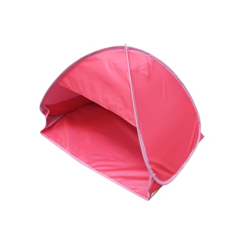 BOSSETY 2-in-1 Mini Kopfzelt, Verstecktes Haustierzelt, 70×50×45cm Anti-UV Strandzelt Pop-Up Sonnenschutz, Kann für den Outdoor Strand, zum Sonnenbaden, Camping, Schlafen im Haus (Pink) von BOSSETY