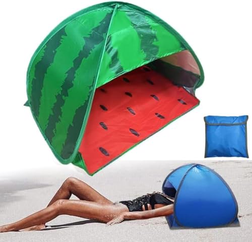 BOSSETY 2-in-1 Mini Kopfzelt, Verstecktes Haustierzelt, Strandmuschel Pop Up UV Schutz, Kann für den Outdoor Strand, zum Sonnenbaden, Camping, Schlafen im Haus 70×50×45cm (Grün) von BOSSETY