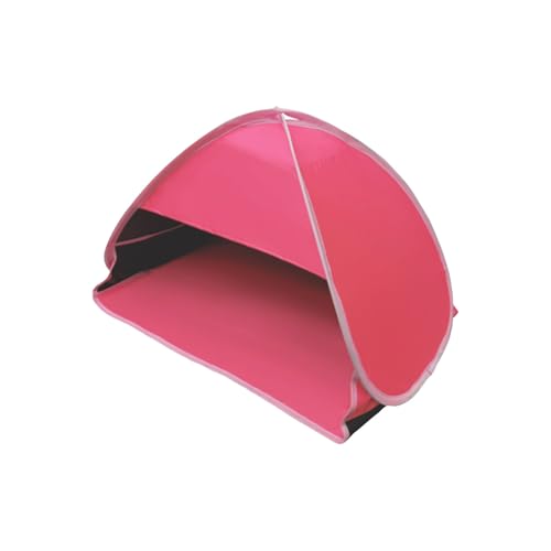 BOSSETY 2-in-1 Mini Kopfzelt, Verstecktes Haustierzelt, Strandmuschel Pop Up UV Schutz, Kann für den Outdoor Strand, zum Sonnenbaden, Camping, Schlafen im Haus 70×50×45cm (Pink) von BOSSETY