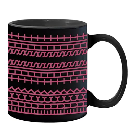 BOSSETY Fuck This Shit Mug, Lustige Tasse Kaffeetasse mit Versteckter Botschaft, 12oz Lustiges Geschenk für Kollegen, Arbeit, Freunde, Geschenke, einzigartige Tasse 350ml (11oz Schwarz&Rosa) von BOSSETY