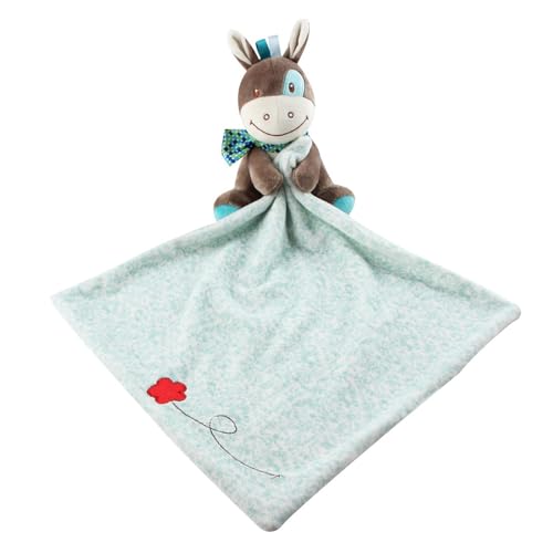 BOSSETY Schmusetuch mit Namen, Personalisierte Babydecke Kuscheldecke, Schnuffeltuch für Baby & Kinder Personalisiert, 29 * 31cm, Sichere und Bequeme PP-Baumwolle, Optionale Schriftfarbe (A) von BOSSETY