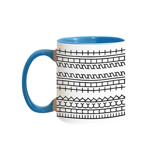 Fuck This Shit Kaffeetasse, Sarcastic Mugs, Funny Coffee Mug, 10oz Tasse mit versteckter Botschaft, versteckte Teetasse, Neuheit Kreativität Humor Trinktasse (W-Blau) von BOSSETY