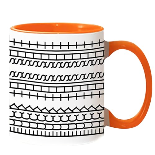 Fuck This Shit Kaffeetasse, Sarcastic Mugs, Funny Coffee Mug, 10oz Tasse mit versteckter Botschaft, versteckte Teetasse, Neuheit Kreativität Humor Trinktasse (W-Orange) von BOSSETY