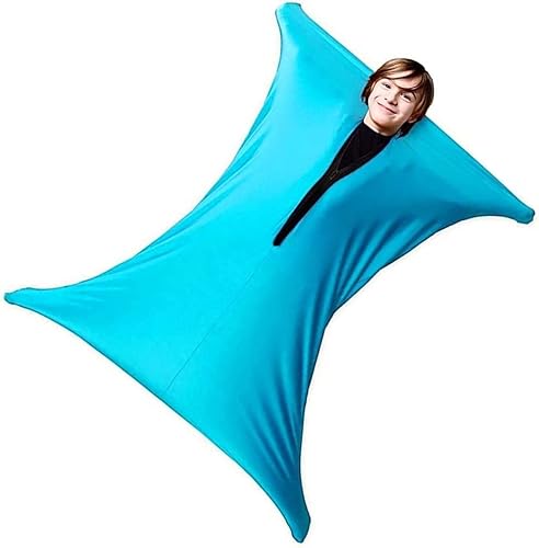 BOSSGE Atmungsaktive sensorische Ganzkörpersocke, tiefer Druck, sensorischer Trainingssack, tiefes Druck-Sensorspielzeug for Selbstruhe und Entspannung (Color : Sky Blue, Size : XL/X-Large-74 * 165cm BOSSGE Atmungsaktive sensorische Ganzkörpersocke, tiefer Druck, sensorischer Trainingssack, tiefes Druck-Sensorspielzeug for Selbstruhe und Entspannung (Color : Sky Blue, Size : XL/X-Large-74 * 165cm von BOSSGE