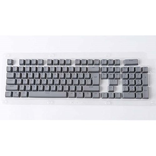 Bossi 104 Tasten PBT Tastenkappen mit Hintergrundbeleuchtung für mechanische Cherry MX Switch Tastatur – Grau von BOSSI