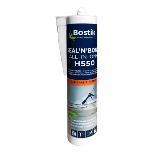 BOSTIK SUPERFIX 290 ML Montagekleber Klebdichtstoff Kartusche (290 ml Schwarz) (grau) von BOSTIK