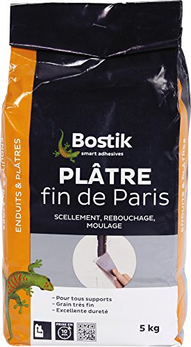 Bostik 30604178 Gips, fein, Paris, 5 kg, Weiß von BOSTIK