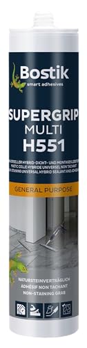 Bostik H551 Supergrip Multi grau 1K Hybrid Klebdichtstoff (430g) 290ml Kartusche von BOSTIK