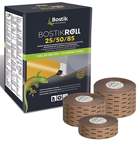 Bostik Roll 50 Sockelleisten Fußleisten Klebeband 50mm x 50m Rolle von BOSTIK
