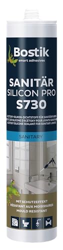 Bostik S730 Sanitärsilicon Pro weiß 300ml Kartusche 1K Silikon Dichtstoff von BOSTIK