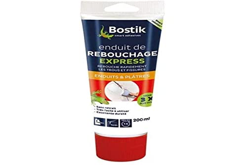 Bostik 30604425 Enduit Rebouchage Express Pâte 200 ml Beschichtet, weiß von BOSTIK