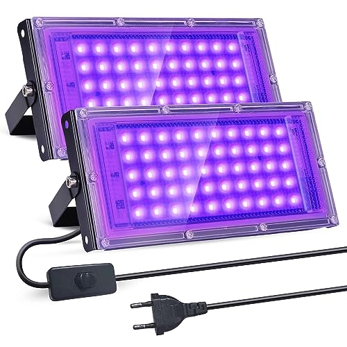 BOSYTRO 2 Stück 50W UV Schwarzlicht, IP65 Wasserdichte Schwarzlicht Led Strahler, Blacklight UV Schwarzlichtlampe, für Disco, Glow Party, Halloween Deko, Bühnenbeleuchtung, Party Zubehör BOSYTRO 2 Stück 50W UV Schwarzlicht, IP65 Wasserdichte Schwarzlicht Led Strahler, Blacklight UV Schwarzlichtlampe, für Disco, Glow Party, Halloween Deko, Bühnenbeleuchtung, Party Zubehör von BOSYTRO