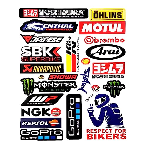 BOSYTRO 2-Teilig Motocross-Aufkleber,Motorsport Aufkleber, Aufkleber für motorräder, Offroad Motorräder und Helme geeignet für Motorradliebhaber (8034) von BOSYTRO