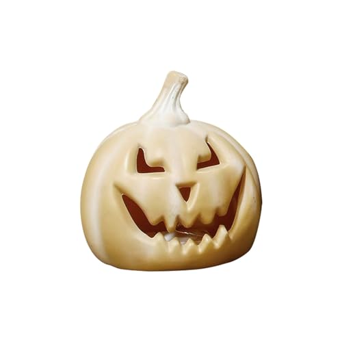 BOTCAM Halloween Keramik Nachtlicht Ton Dekor mit LED Flammeneffekt Abschlussfeier Dekorationen 2022 Lila Und (Khaki, One Size) von BOTCAM