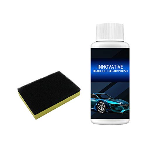 Renewals Cleaning Kit 50 ml Scheinwerferflüssigkeit Autoscheinwerfer-Reparaturpolitur Reinigungsmittel Spülbürste Mit Spülmittel (B, One Size) von BOTCAM