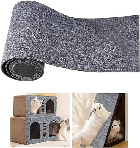 Katzenkratzbaum, Selbstklebende Katzenmatte, geeignet for Sofamöbeltüren, um Katzenkratzer zu verhindern und Teppiche und Wände zu schützen (Color : Gray1, Size : 60 * 100cm) von BOTIZR