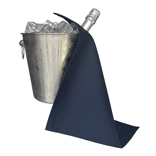 BOTTLECLOTHS - Catering Collection, Flaschentücher für Eiskübel, Polycotton, 42 cm, Eckloch, genähter Kreis (Marineblau, 1 Stück) von BOTTLECLOTHS