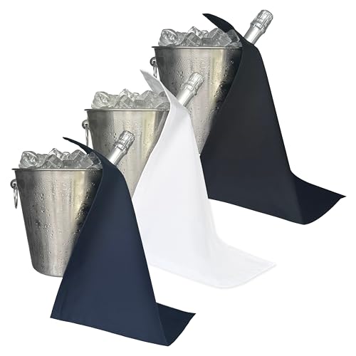 BOTTLECLOTHS - Catering Collection, Flaschentücher für Eiskübel, Polycotton, 42 cm, Eckloch, genähter Kreis (Farbkombination, 3 Stück) von BOTTLECLOTHS