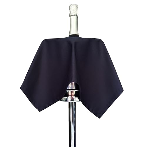 BOTTLECLOTHS - Catering Collection, Flaschentuch für Eiskübel, Polycotton, 42 cm, Eckloch, genähter Kreis (Marineblau, 1 Stück) von BOTTLECLOTHS