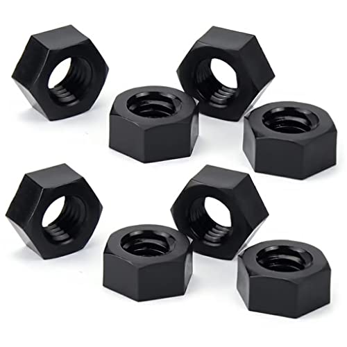 BOUACOUA Kunststoff Muttern Schwarz Nylon Sechskantmuttern M2.5 (100 Stück) von BOUACOUA