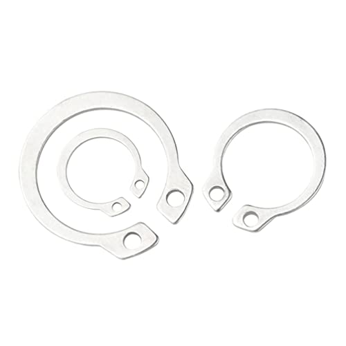 BOUACOUA Sicherungsring E-Clip Externe Haltering Edelstahl Sprengring Sprengringe Elastischer Sicherungsring für Lager (15mm, 50 pcs) von BOUACOUA