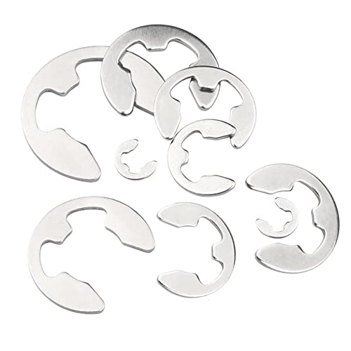 BOUACOUA Sicherungsring Edelstahl E-Clip Externe Sicherungsringe 4mm Snap Öffnungsring Sprengring Sprengringe (200 Stück) von BOUACOUA