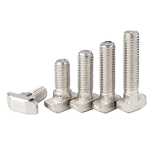 BOUACOUA T-Nut Bolzen T-Mutter T-Bolzenschrauben für Euro Standard Aluminum Profile (20 Series) M5x20mm,20 Stück von BOUACOUA