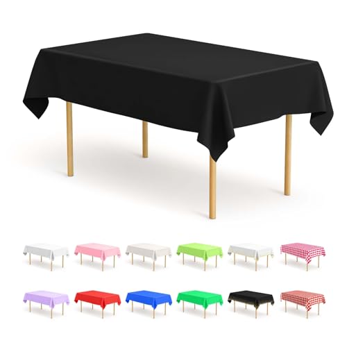 BOUBONI 4 Stück Schwarz Einweg Tischdecken 137 x 274 cm Rechteckige Party Tischdecke Geeignet für Hochzeiten Catering Outdoor und Themenveranstaltungen BOUBONI 4 Stück Schwarz Einweg Tischdecken 137 x 274 cm Rechteckige Party Tischdecke Geeignet für Hochzeiten Catering Outdoor und Themenveranstaltungen von BOUBONI