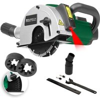 1700W Wandschienen-Nutenfr�smaschine mit Laserf�hrung, 2 Diamantscheiben und Staubsaugeradapter - Nutfr�smaschine f�r Mauerwerk und Gipskartonplatten von BOUDECH