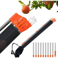 Boudech - Pametik - Obstpfl�cker mit Teleskopstiel 4�m mit Halterung und Stofftasche in Orange und Schwarz von BOUDECH