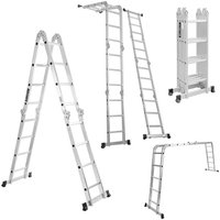 Boudech - RIG-4x4 Mehrzweck-Aluminium-Klappleiter mit Ger�stplattform von BOUDECH