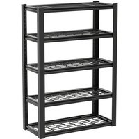 Mesh 185 - Metallregal 185x100x40 cm mit 5 Gitterb�den Tragf�higkeit 1365 kg Schwarz Mesh 185 - Metallregal 185x100x40 cm mit 5 Gitterb�den Tragf�higkeit 1365 kg Schwarz von BOUDECH