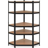 Nook - Schwerlast Eckregal mit 5 B�den Schwarz, robuste Lagerung f�r Werkstatt, Garage und Keller 180x75x40 cm Nook - Schwerlast Eckregal mit 5 B�den Schwarz, robuste Lagerung f�r Werkstatt, Garage und Keller 180x75x40 cm von BOUDECH