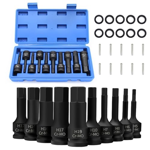 BOUFEIDA 10 Stück Schlagschrauber Bit Set, Schlagschrauber Nüsse 1/2 zoll, H5, H6, H7, H8, H10, H12, H14, H16, H17, H19, Torx Nuss Set für DIY Haushalt Auto Fahrrad Reparatur Heimwerkzeuge Bohrersätze BOUFEIDA 10 Stück Schlagschrauber Bit Set, Schlagschrauber Nüsse 1/2 zoll, H5, H6, H7, H8, H10, H12, H14, H16, H17, H19, Torx Nuss Set für DIY Haushalt Auto Fahrrad Reparatur Heimwerkzeuge Bohrersätze von BOUFEIDA