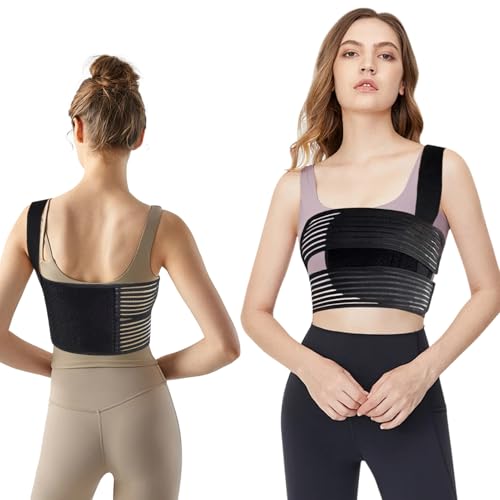 BOUFEIDA Rippenbandage, Verstellbar Atmungsaktiv Rippengurt, Rippenbandage Damen und Herren für gebrochene Verletzungen, gebrochene Rippen, Brüche Luxationen, Rippenschutz (M) von BOUFEIDA