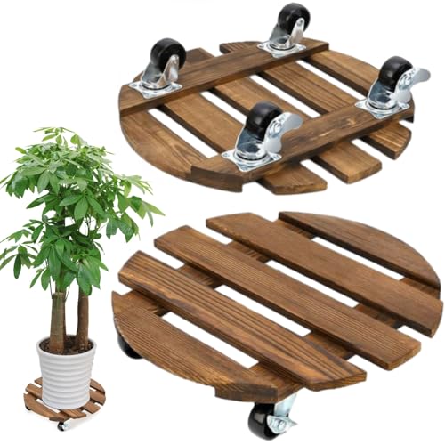 Pflanzenroller Rund, 2 Stuck Blumenroller 35x35cm Rollbrett Rund, Pflanzen Rollbrett 100Kg Tragkraft, Pflanzenroller Outdoor, Blumentopf Untersetzer Mit Rollen, Blumenuntersetzer Rund mit Rollen Pflanzenroller Rund, 2 Stuck Blumenroller 35x35cm Rollbrett Rund, Pflanzen Rollbrett 100Kg Tragkraft, Pflanzenroller Outdoor, Blumentopf Untersetzer Mit Rollen, Blumenuntersetzer Rund mit Rollen von BOUFEIDA
