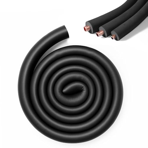 Rohrisolierung Schaumstoff, Ø16mm/22mm/32mm Heizungsrohr Isolierung, 1.8m Schaumstoff Rohr, Poolnudel mit Loch, Heizungsrohr Verkleidung für Fitnessgeräte, Rohre, Handhaben(Schwarz, Ø 22mm) von BOUFEIDA