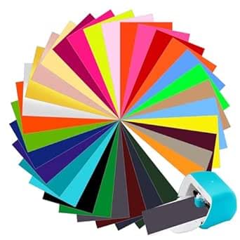 Smart Iron on for Cricut Joy, 14x30.5cm Plotterfolie Textil Smart Heat Transfer Vinyl, Flexfolie Plotter Textilien zum Aufbügeln, PU Plotterfolie Textil für Stoffe T-Shirts DIY Muster Smart Iron on for Cricut Joy, 14x30.5cm Plotterfolie Textil Smart Heat Transfer Vinyl, Flexfolie Plotter Textilien zum Aufbügeln, PU Plotterfolie Textil für Stoffe T-Shirts DIY Muster von BOUFEIDA